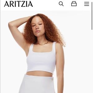 White babaton crop tank size L